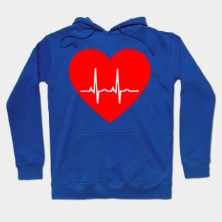 Ekg Electrocardiogram Heart Art Love Romance Hoodie